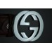 GUCCI INTERLOCKING GG BUCKLE KEMER %100 HAKIKI DERI