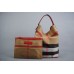 Burberry CANVAS CHECK HOBO BAG MEDIUM