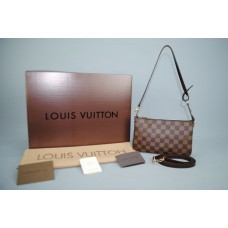 DAMIER CANVAS POCHETTE ACCESSOIRES HAKIKI VEJITAL DERI