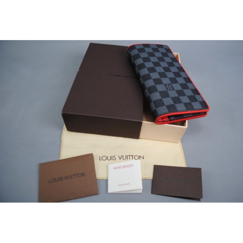 LOUIS VUITTON BRAZZA WALLET HAKIKI DERI KIRMIZI