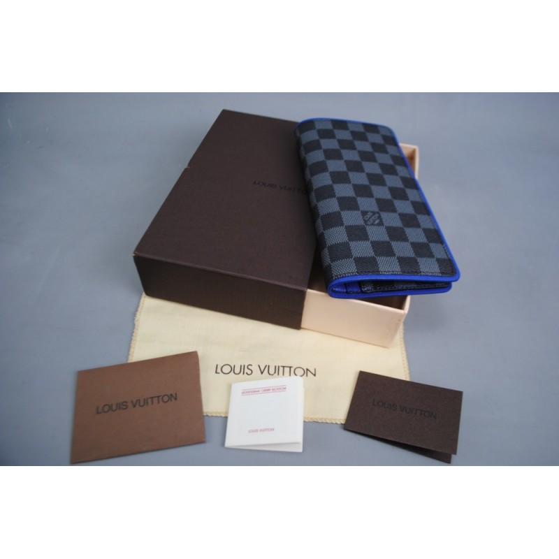 LOUIS VUITTON BRAZZA WALLET HAKIKI DERI MAVİ
