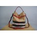 Burberry CANVAS CHECK HOBO BAG MEDIUM