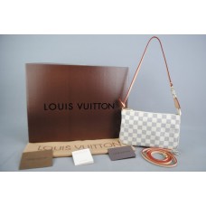 DAMIER AZUR POCHETTE ACCESSOIRES HAKIKI VEJITAL DERI