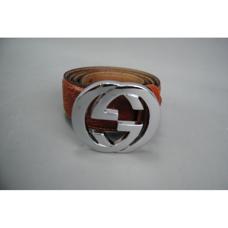 GUCCI INTERLOCKING GG BUCKLE KEMER %100 HAKIKI DERI