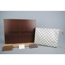 LOUIS VUITTON DAMIER AZUR TOILETRY POUCH %100 hakiki vejital deri