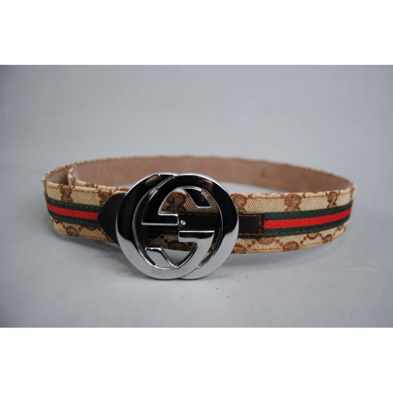 GUCCI INTERLOCKING GG BUCKLE KEMER %100 HAKIKI DERI