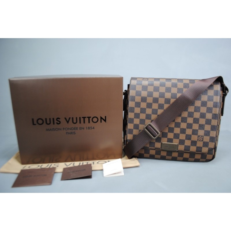 LOUİS VUİTTON DAMİER CANVAS DİSTRİCT VEJİTAL DERİ