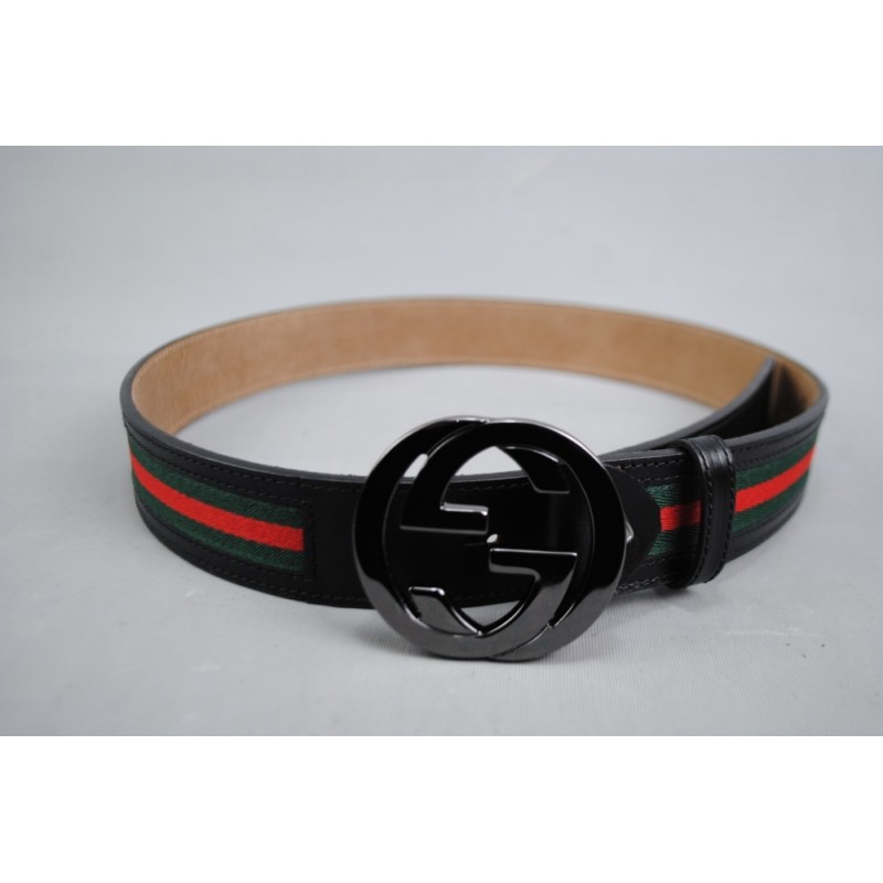 GUCCI INTERLOCKING GG BUCKLE KEMER %100 HAKIKI DERI